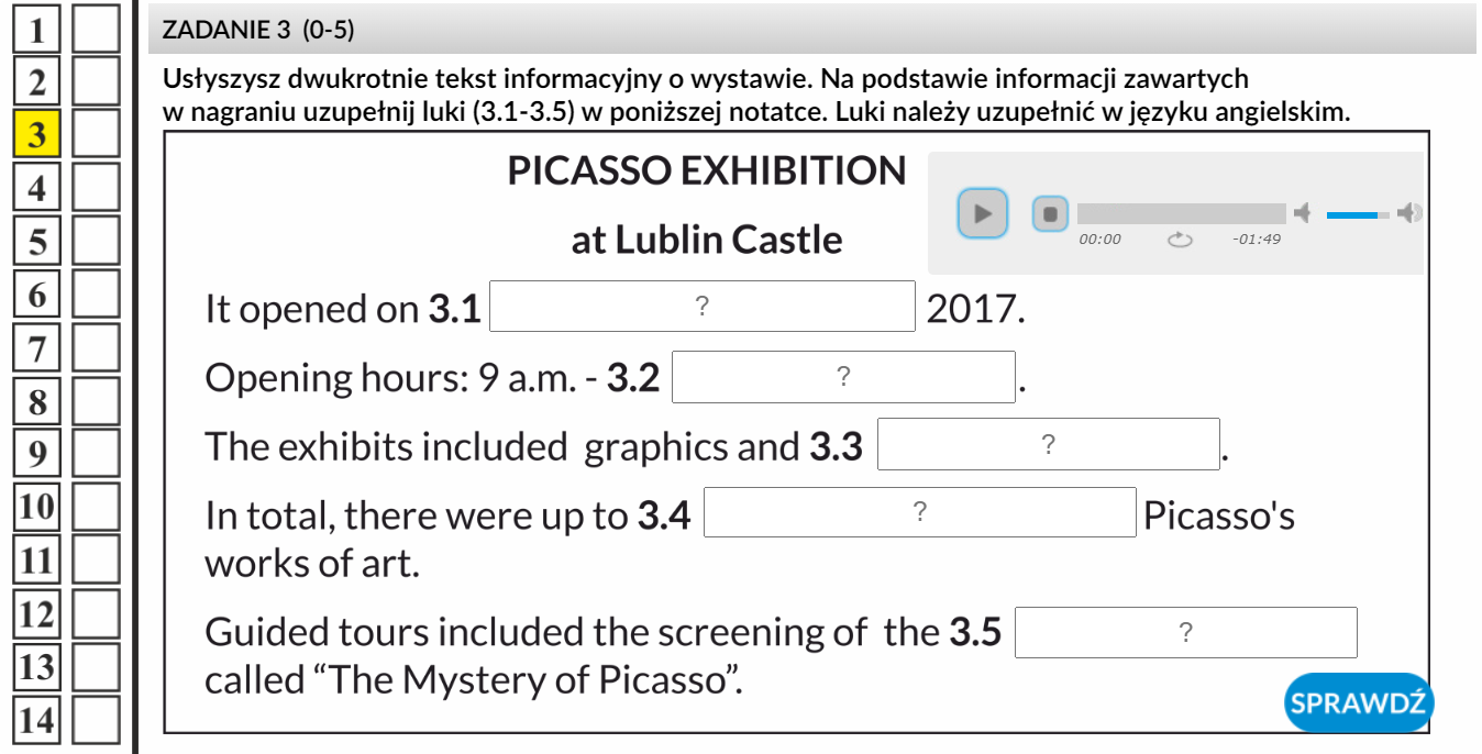 Angielski posłuchaj i uzupełnij notatkę