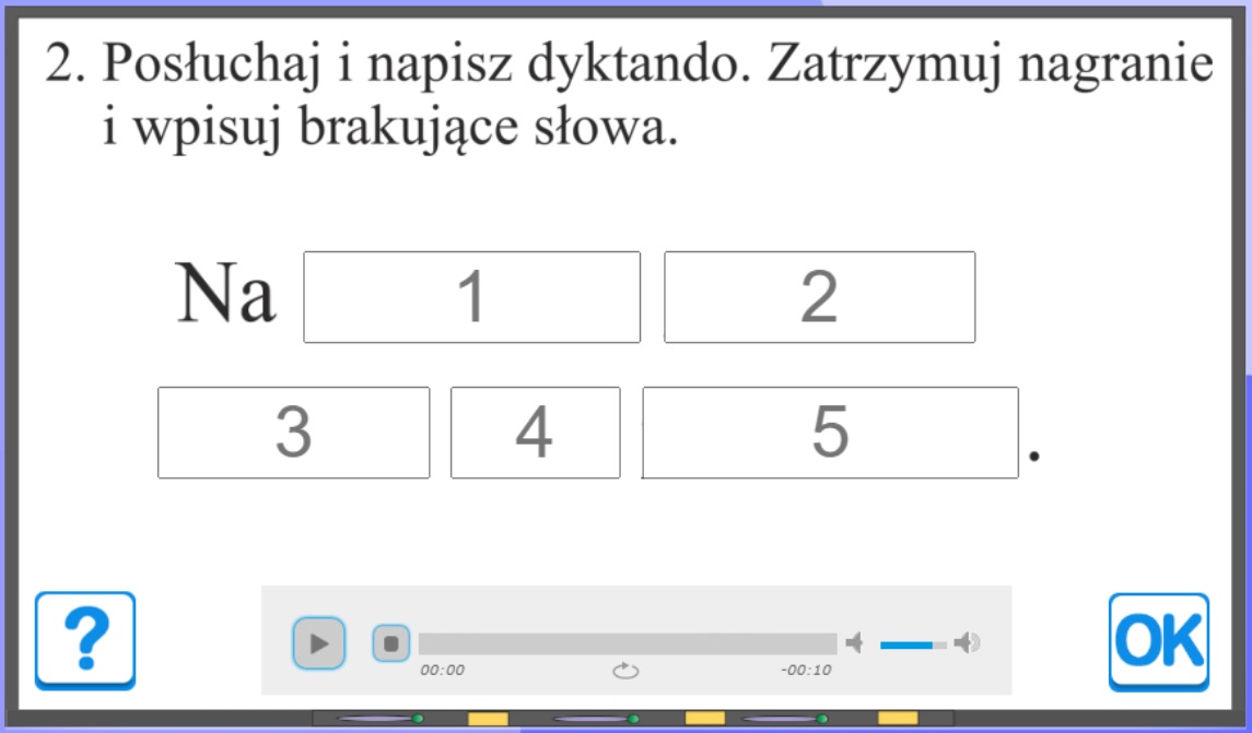 Dyktando posłuchaj i napisz