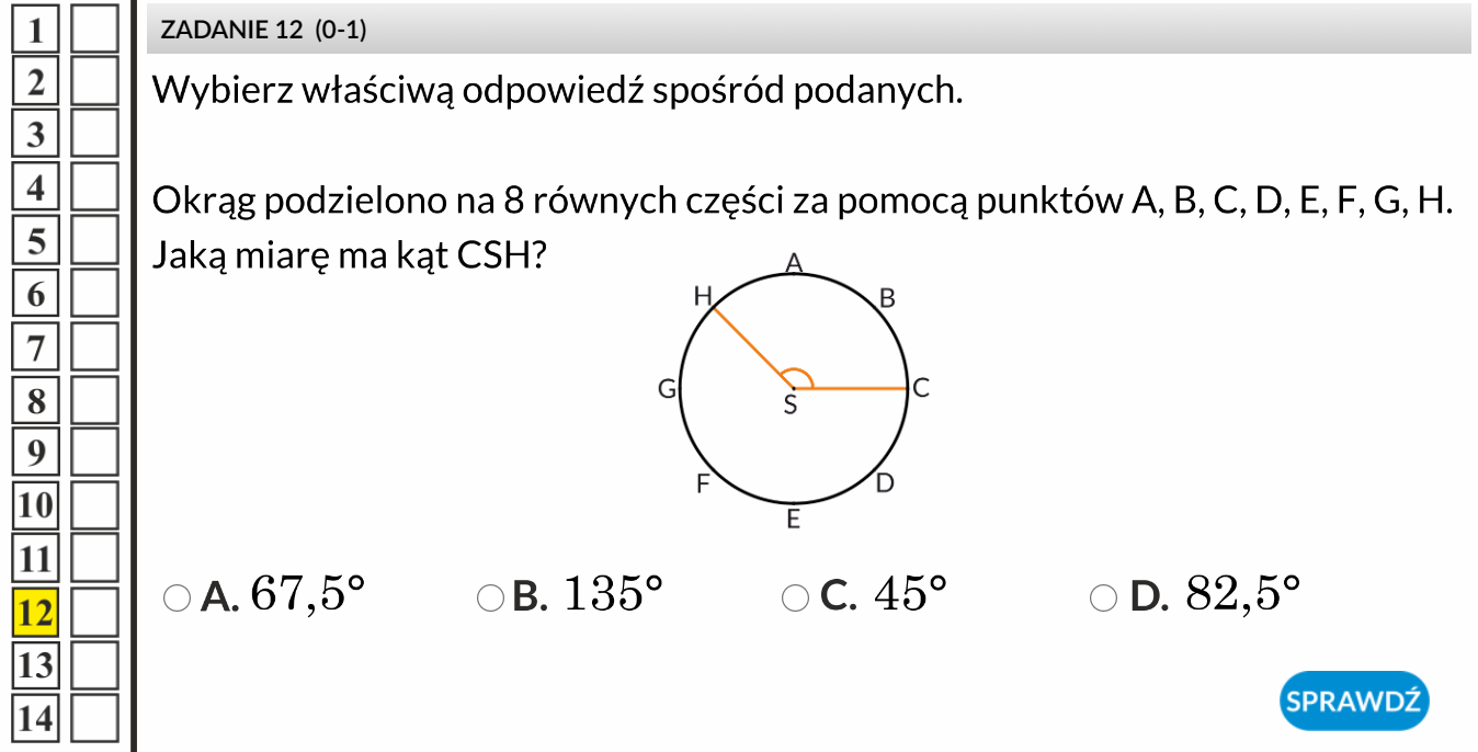 Egzamin ósmoklasisty matematyka Miary kątów