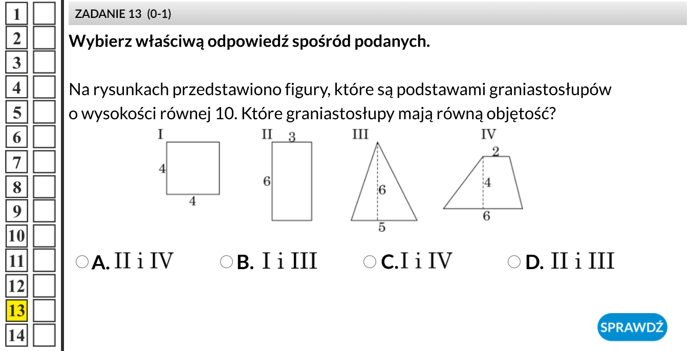 Egzamin ósmoklasisty matematyka Objętość