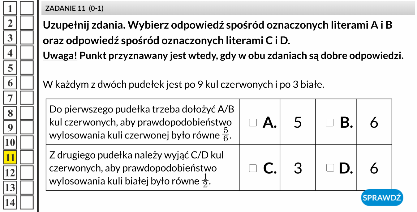 Egzamin ósmoklasisty matematyka Prawdopodobieństwo