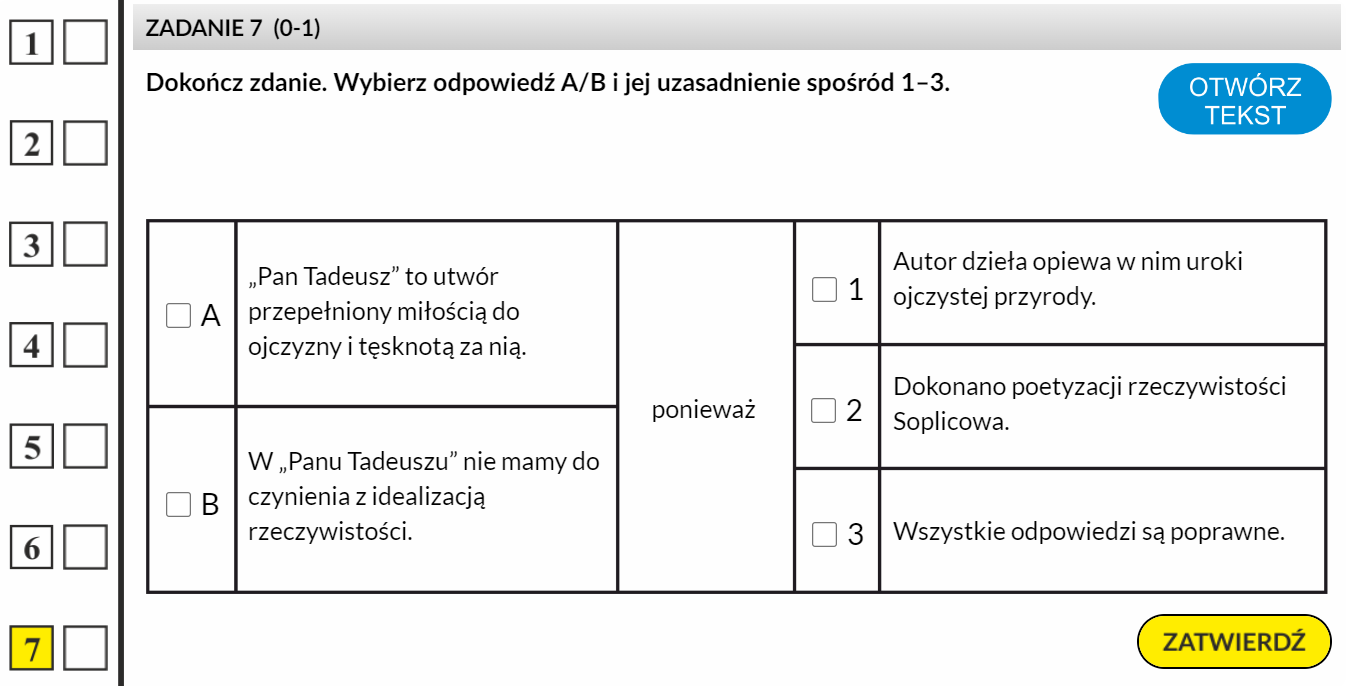 Egzamin ósmoklasisty polski Pan Tadeusz