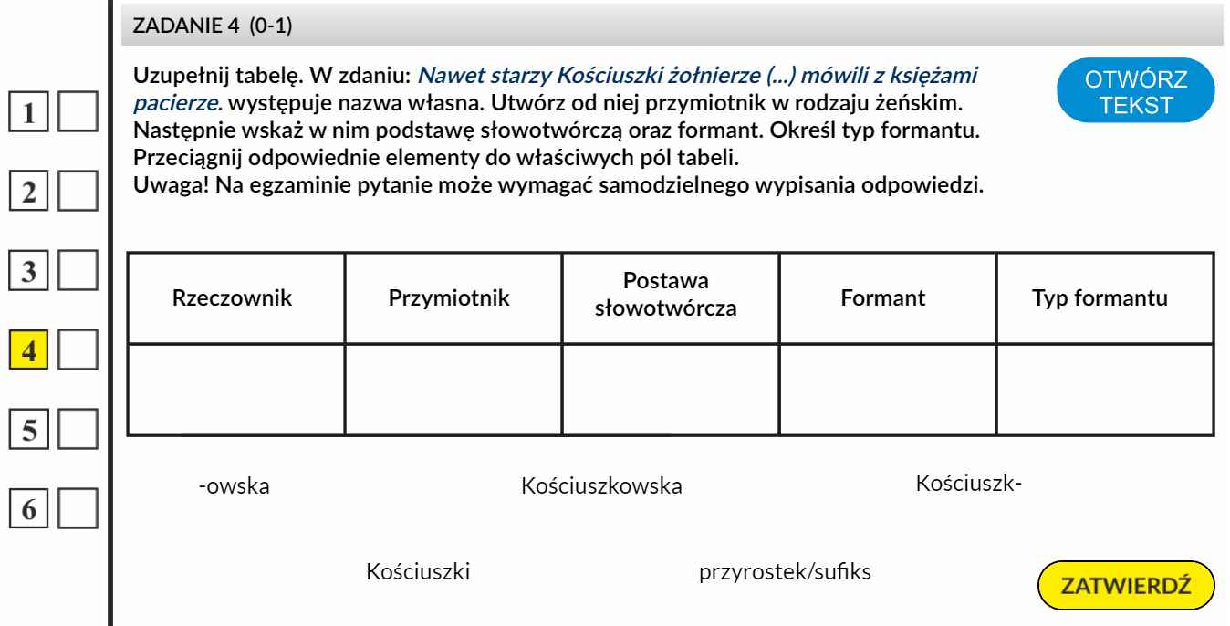 Egzamin ósmoklasisty polski Słowotwórstwo