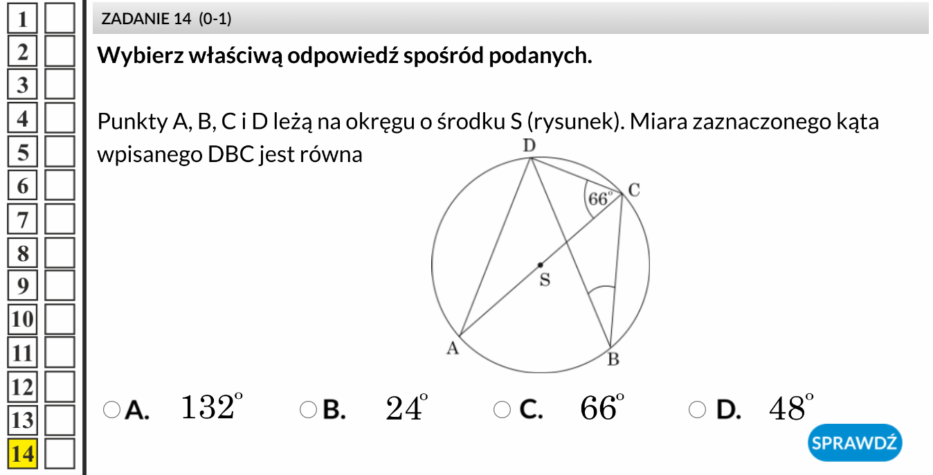Matematyka Obliczanie miary kąta