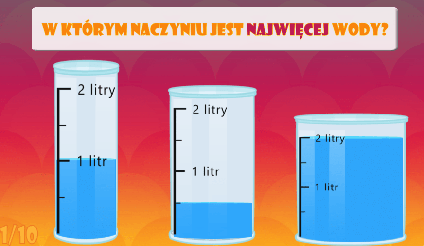 Objętość gdzie jest więcej wody