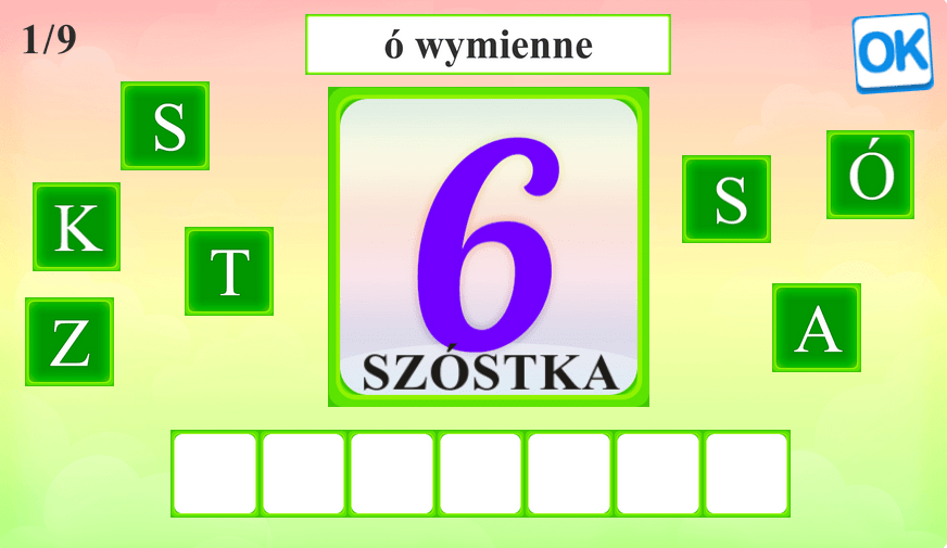 Ortografia ze słuchu Ó wymienne