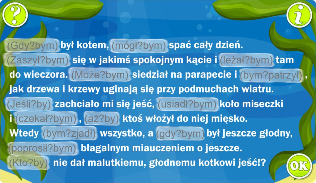 Pisownia cząstki BYM