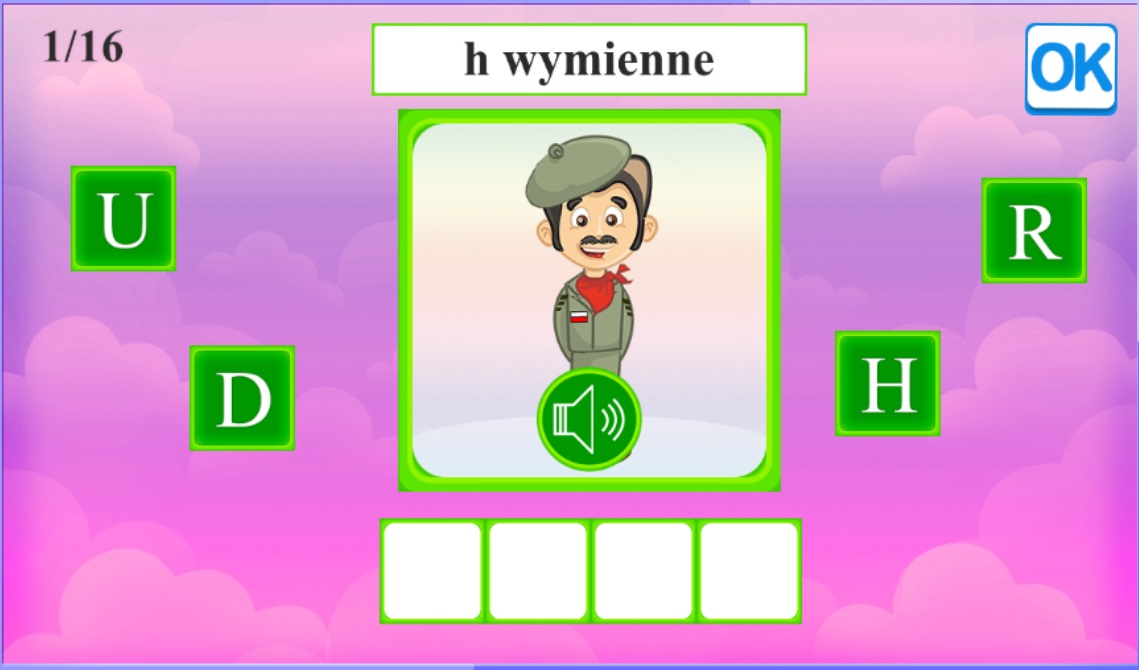 Ułóż wyrazy H wymienne