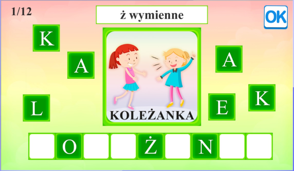 Ułóż wyrazy Ż wymienne