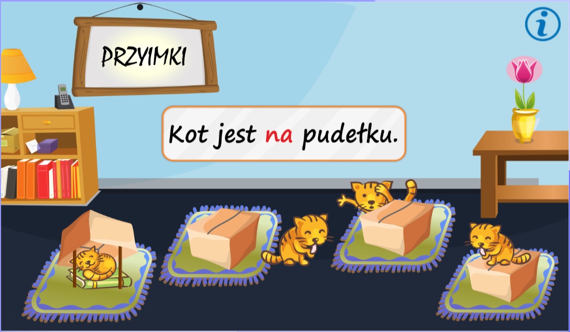Dopasuj przyimki do obrazków