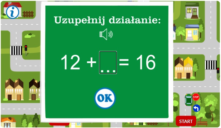 Działania matematyczne z okienkiem