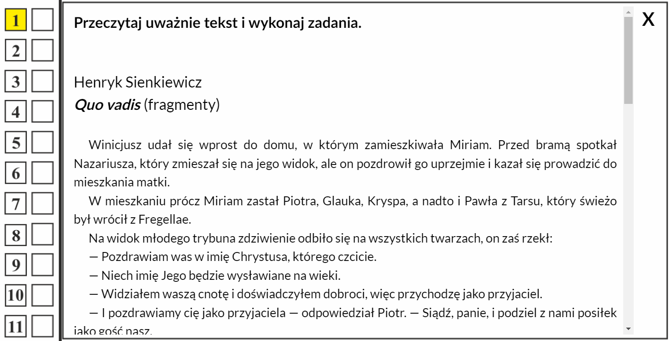 Egzamin ósmoklasisty polski Quo vadis