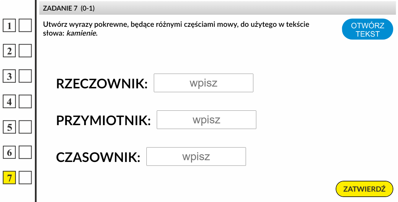 Egzamin ósmoklasisty polski Wyrazy pokrewne