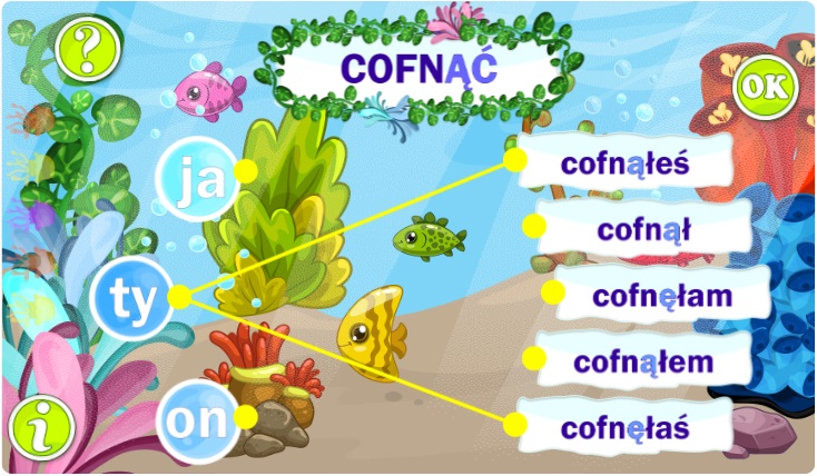 Formy przeszłe czasownika cofnąć