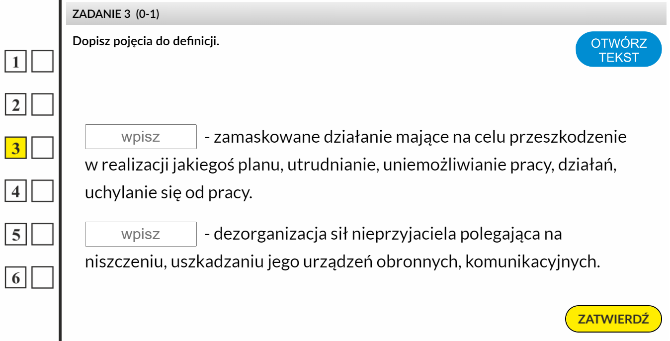 Język polski Dopisz pojęcia do definicji