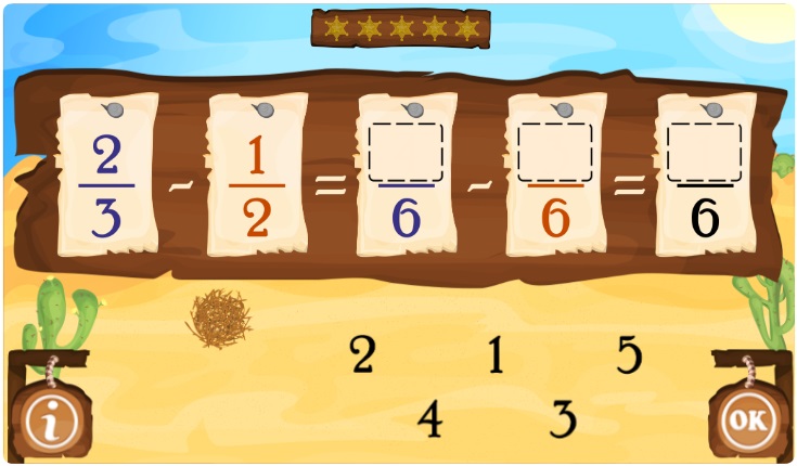 Odejmowanie ułamków zwykłych