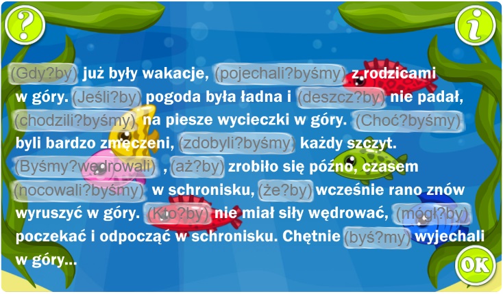 Pisownia cząstek by byś bym