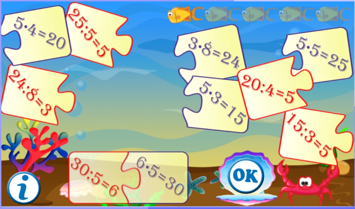 Puzzle na mnożenie i dzielenie