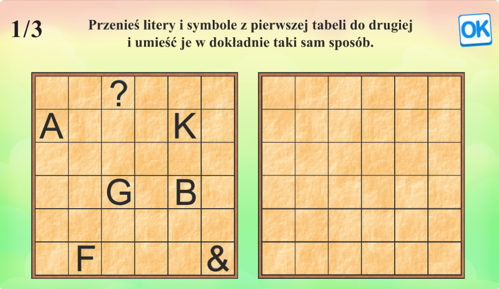 Ułóż symbole według wzoru