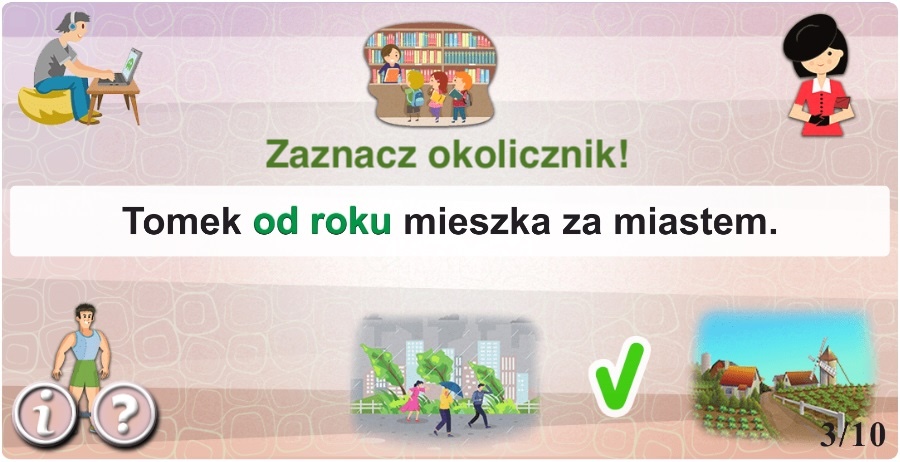 Zaznacz okolicznik