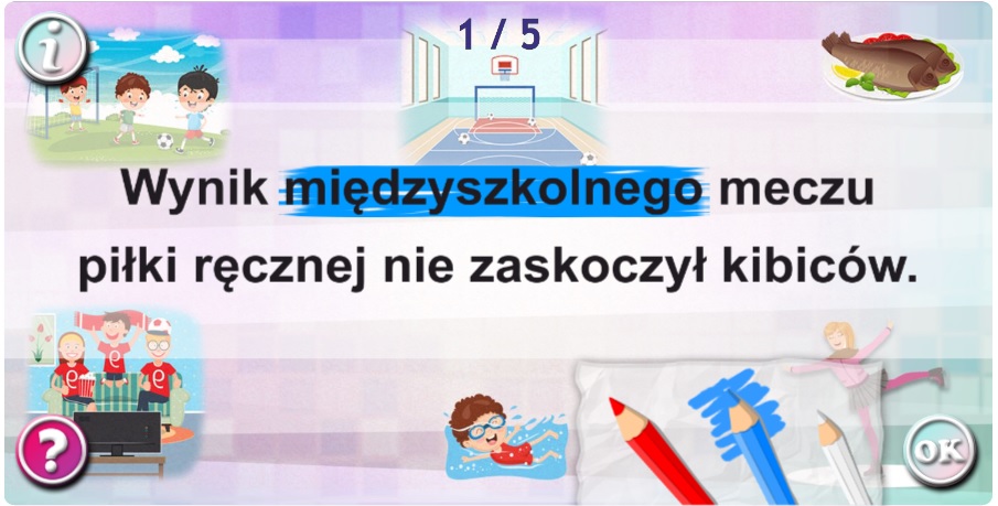 Zaznacz przymiotniki