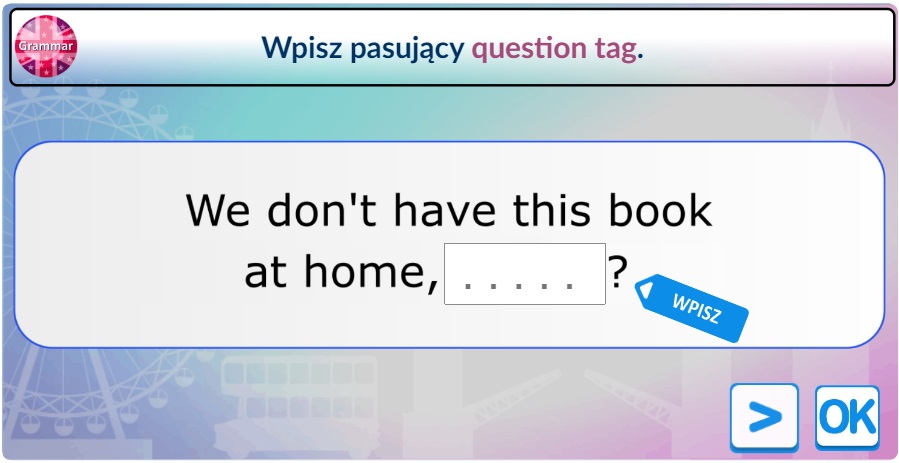 Angielski gramatyka pytania rozłączne