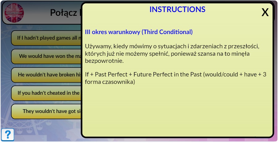 Angielski gramatyka trzeci okres warunkowy