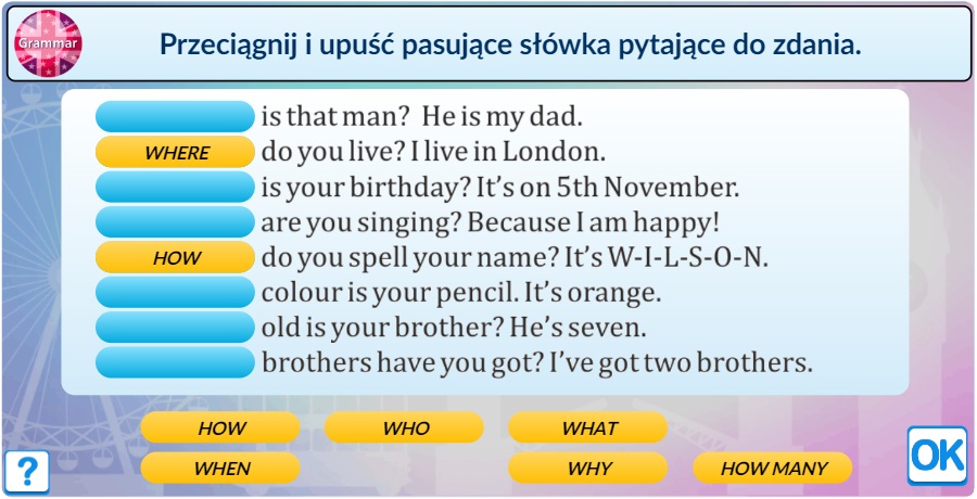 Angielski gramatyka zaimki pytające