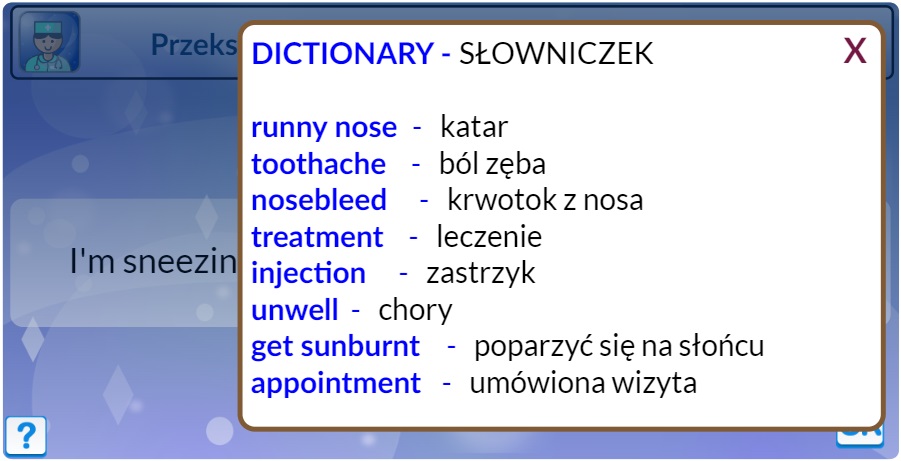 Angielski słownictwo u lekarza