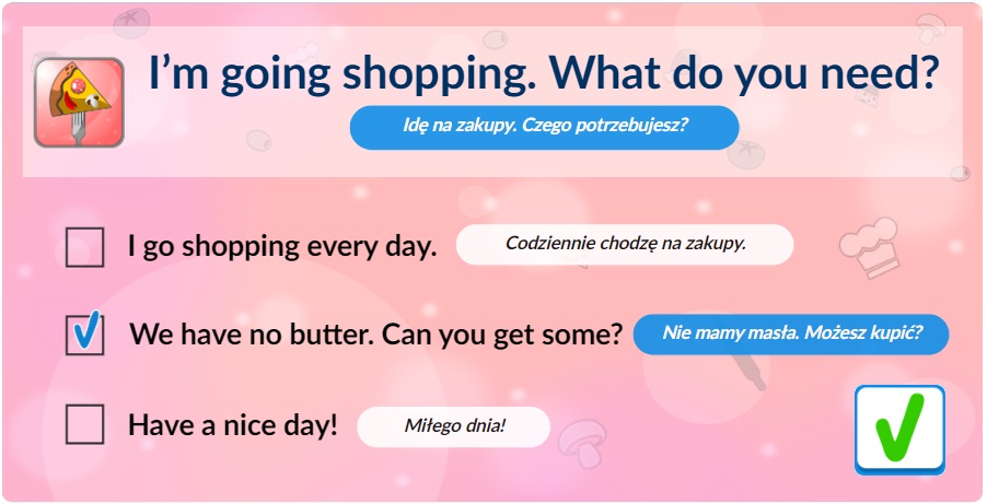 Reakcje po angielsku do tematu ŻYWIENIE