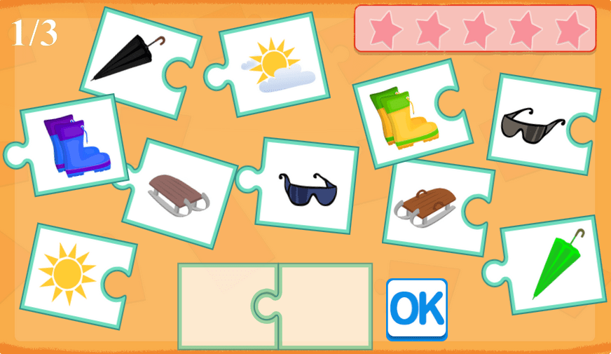 Nauka czytania puzzle