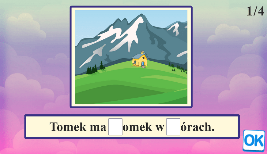 Wpisz brakujące litery