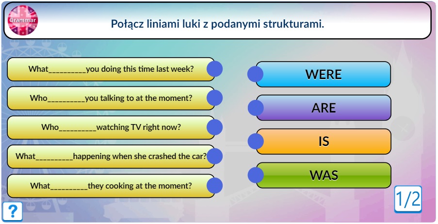 Angielski Gramatyka Present continuous Past continuous