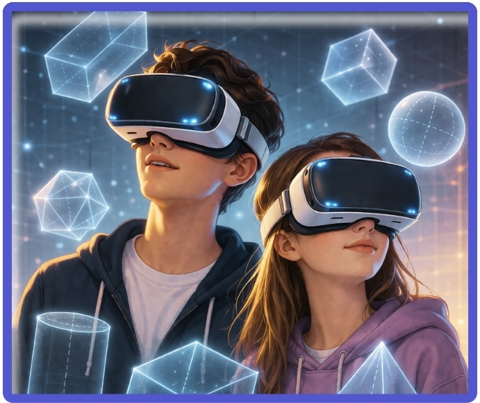 vrbryły_set Bryły 3D - Matematyka VR