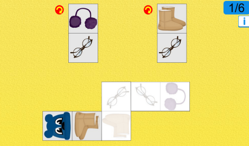 Nauka czytania domino obrazkowe