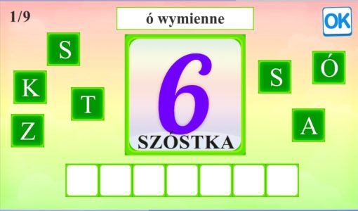 Ułóż wyrazy Ó wymienne